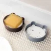 New cartoon bear double-layer draining soap box, creative home animal soap box, bathroom plastic soap tray wholesale details Picture